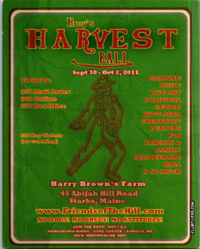 2011 Harvest Ball flyer for Harry Browns Farm