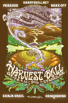 2016 Harvest Ball flyer Harry Browns Farm by Robert Marx