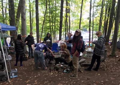 Camping out with friends on Harry's Hill