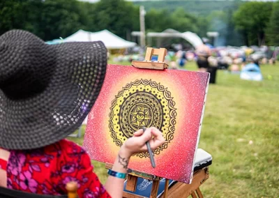 Creating art on The Hill at Harry Brown's Farm