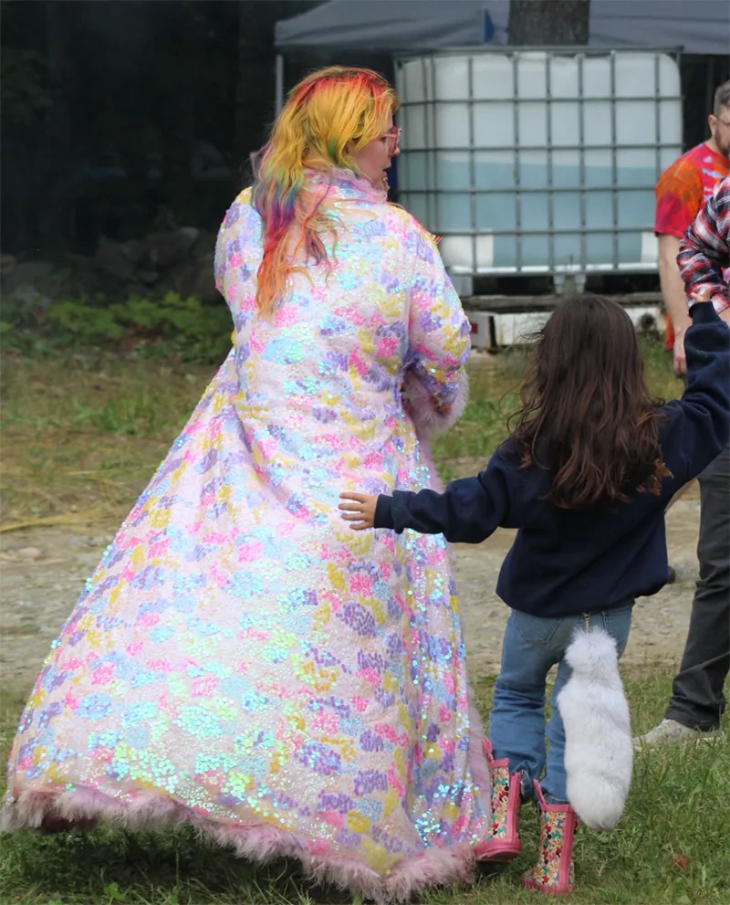 family-camping-happening-2025 Families enjoying camping and crafts at The Happening 2025, a family-friendly music festival in Starks, Maine