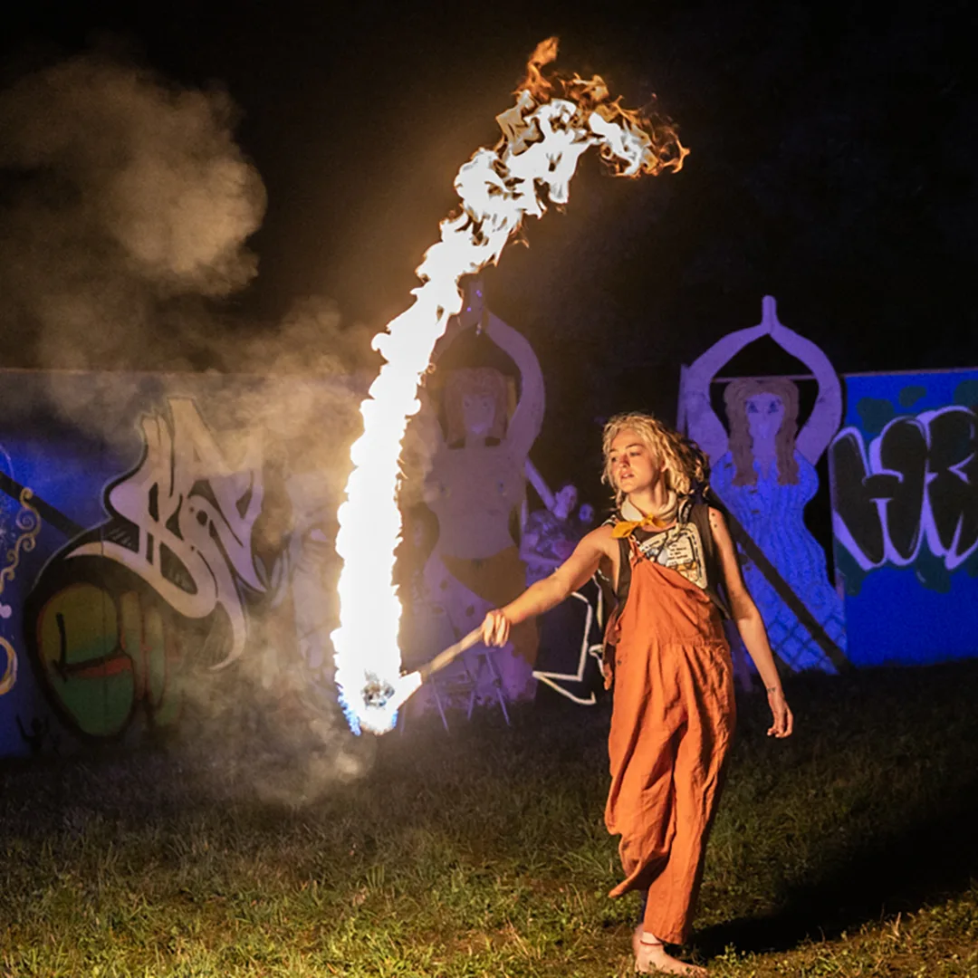 fire-dancing-at-harrys-hill Fire Dancing at The Happening